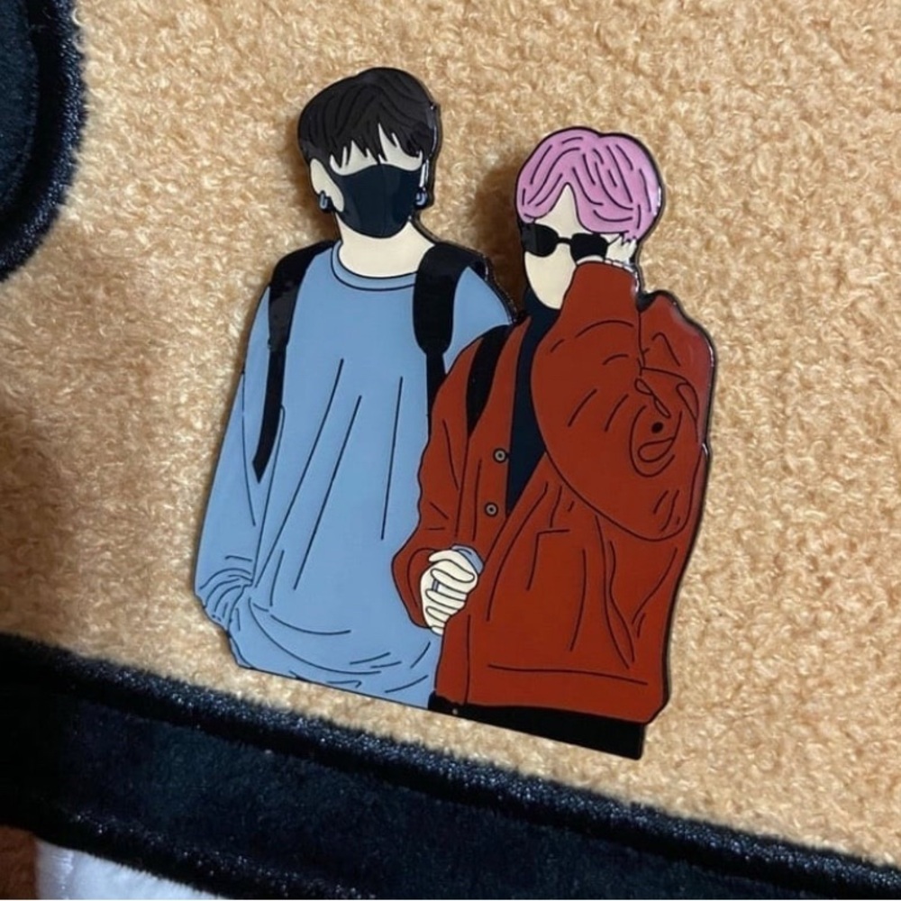 BTS Jikook Jimin Jungkook Enamel Pins | A GRADE - Picture 2 of 7